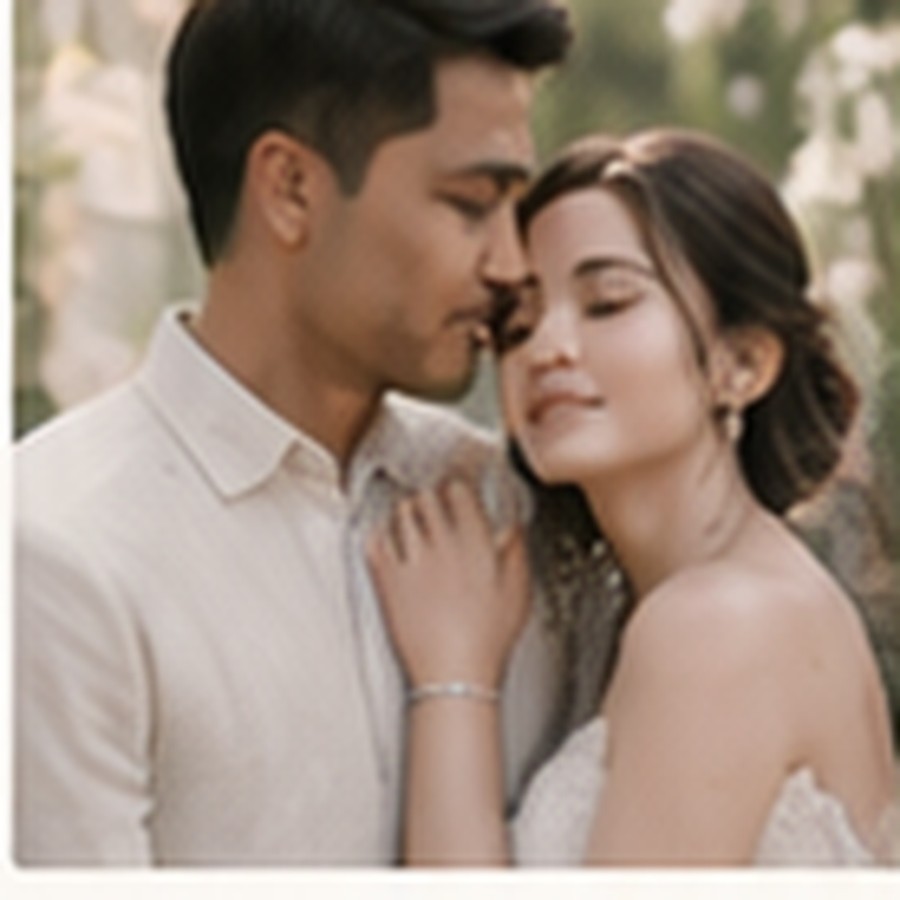 Romantic portrait of Isabella and Miguel